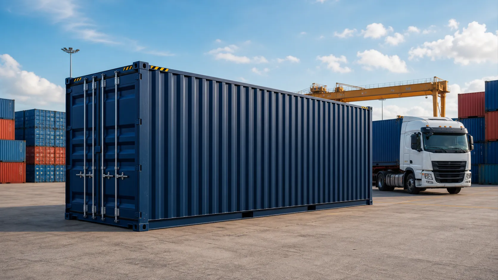 Container transport yard operated by Paradise Container Services